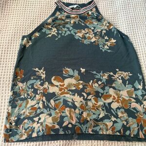 NWT Daniel Rainn Teal Floral Tank Top halter